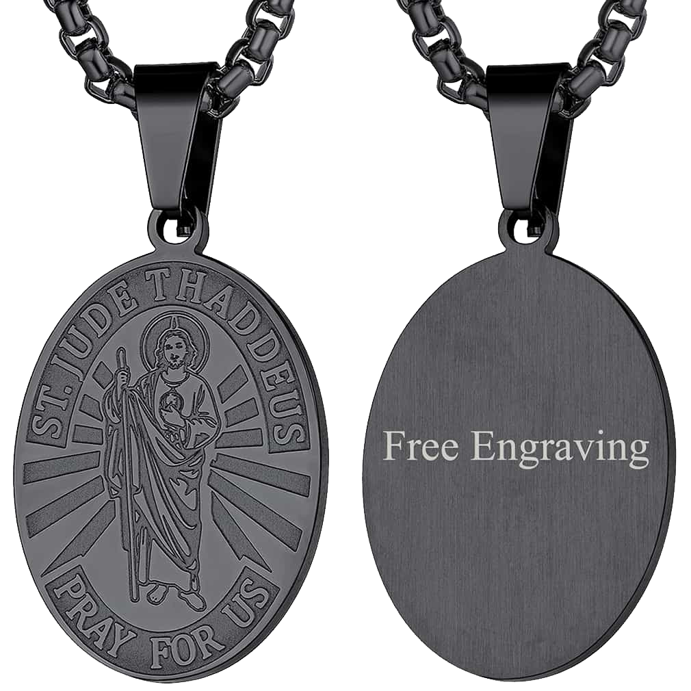 FaithHeart Saint Jude Necklace Patron Saint Medals Pendant FaithHeart