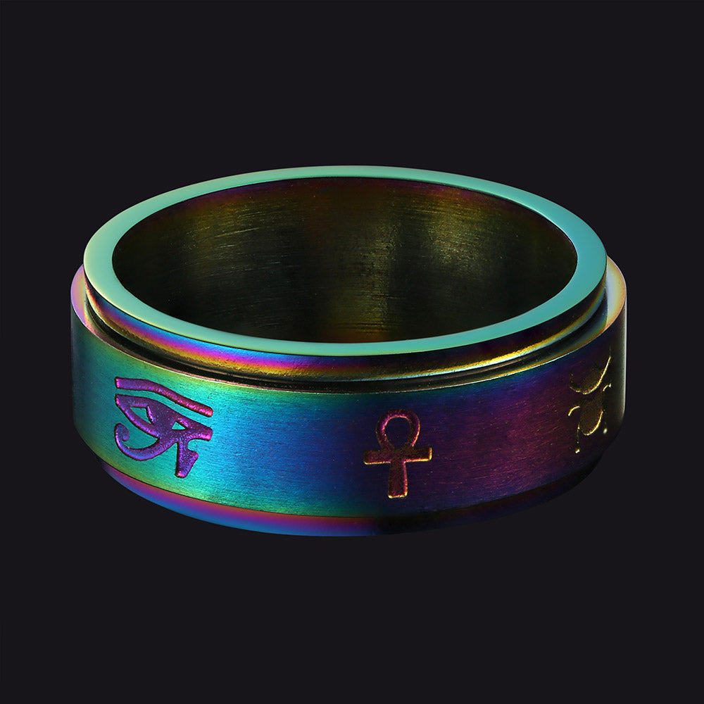 FaithHeart Egyptian Eye Of Horus Spinning Fidget Anxiety Ring FaithHeart