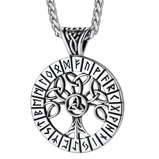 FaithHeart Norse Viking Rune Tree Of Life Necklace For Men FaithHeartimg