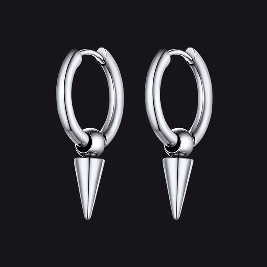 FaithHeart Punk Spike Hoop Earrings For Men FaithHeartimg