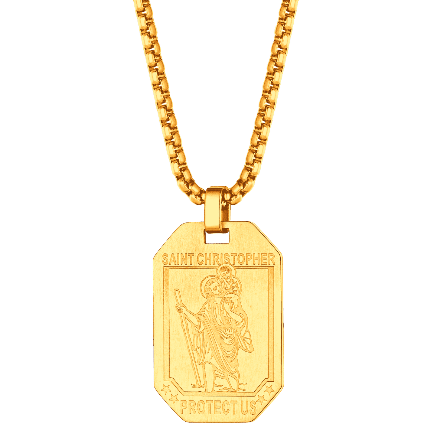 FaithHeart St. Christopher Dog Tag Necklace Medal Jewelry FaithHeart