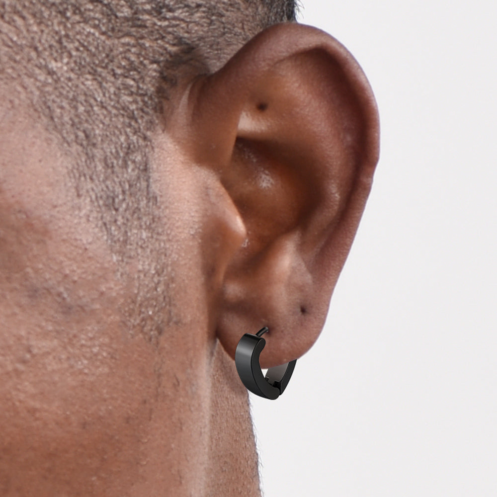 FaithHeart Heart Hoop Earrings Set for Men 4 Pairs FaithHeart