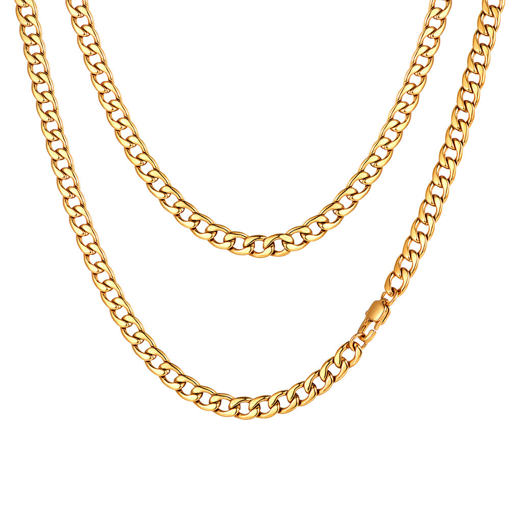 FaithHeart Sturdy Cuban Chain Necklace For Men FaithHeart