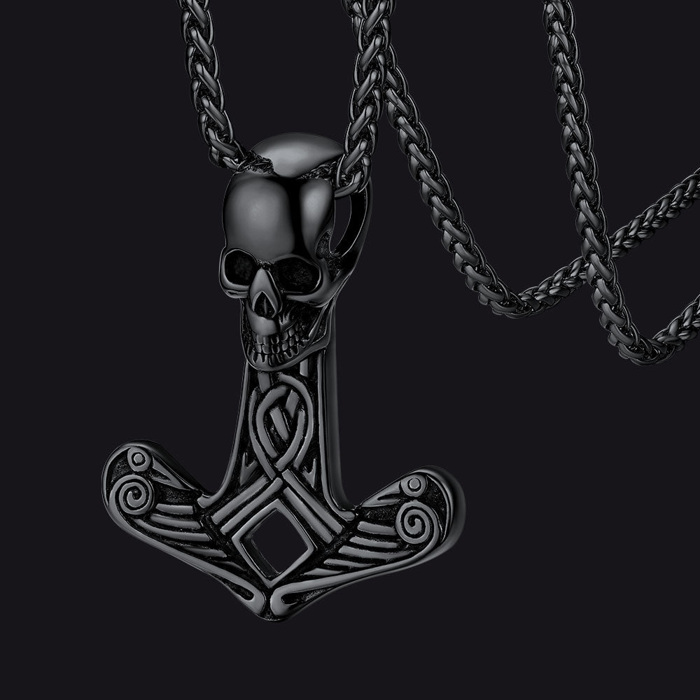 FaithHeart Viking Odin Sword Gungnir Spear Pendant Necklace for Men FaithHeart