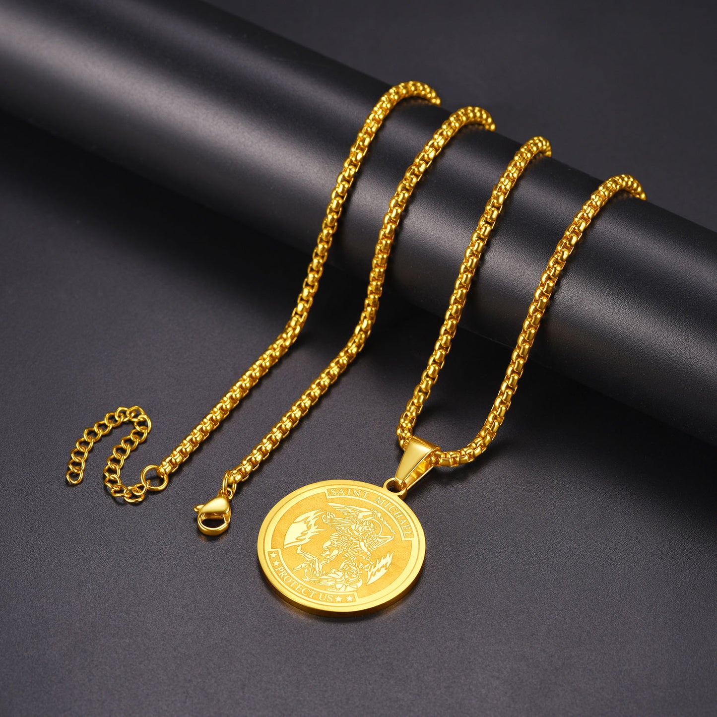 FaithHeart St. Michael Catholic Necklace Medal Protection Necklace for Men FaithHeart