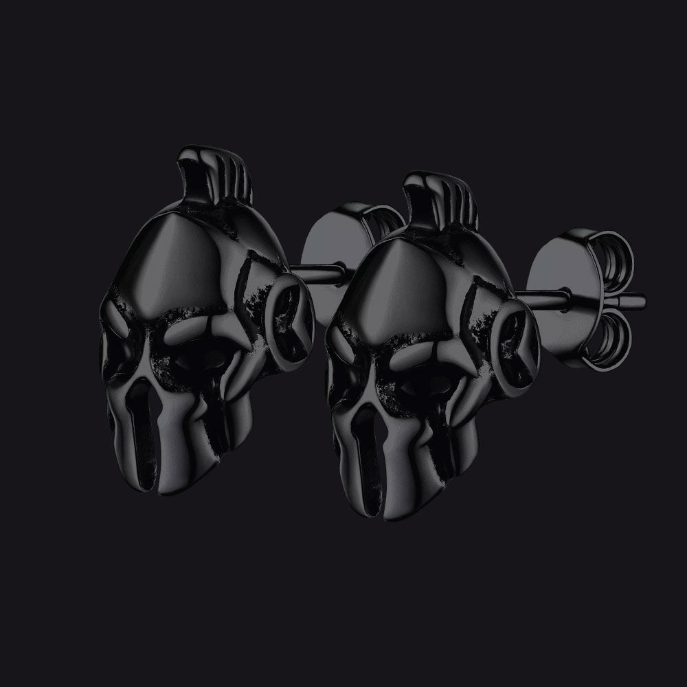 FaithHeart Spartan Helmet Stud Earrings For Men FaithHeart
