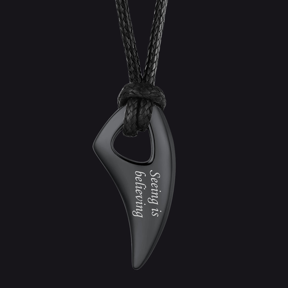 FaithHeart Norse Viking Wolf Tooth Spear Pendant Necklace for Men FaithHeart