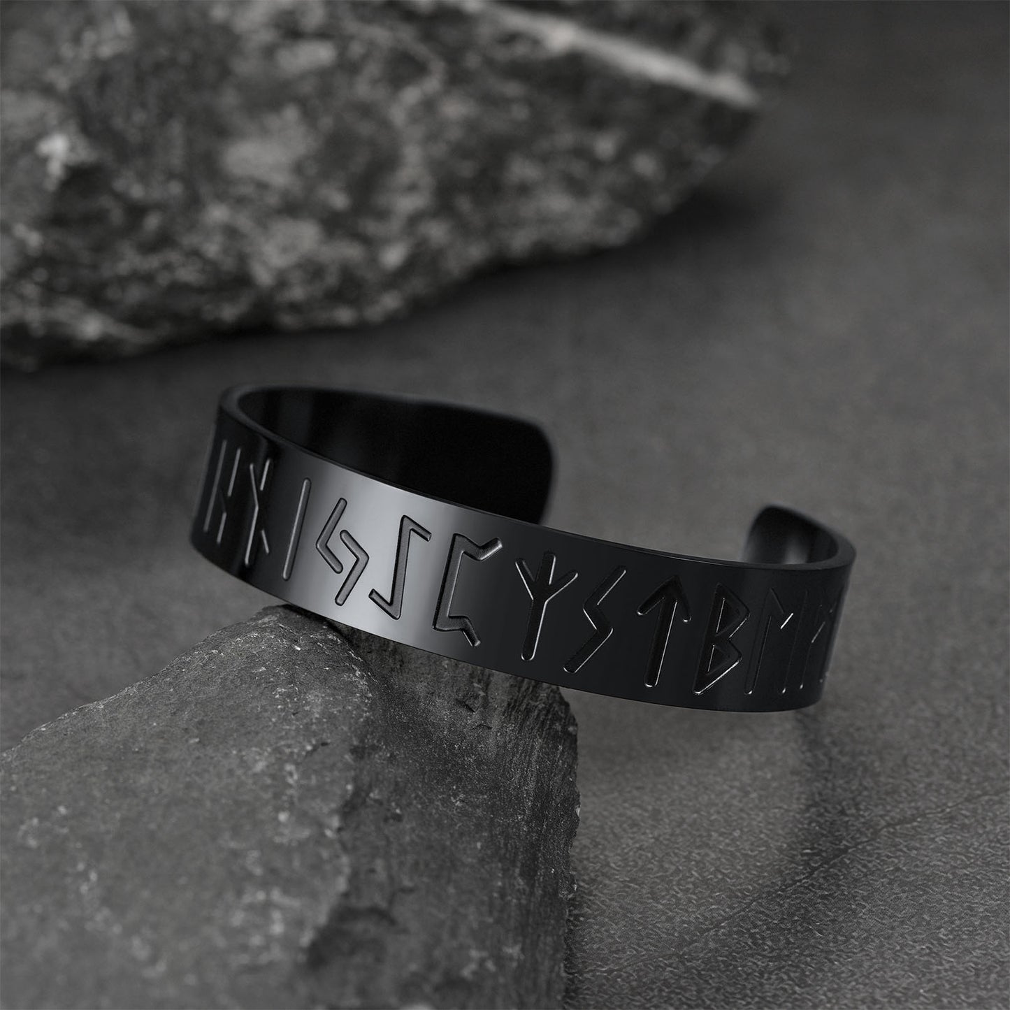 FaithHeart Viking Rune Cuff Bracelet For Men FaithHeart