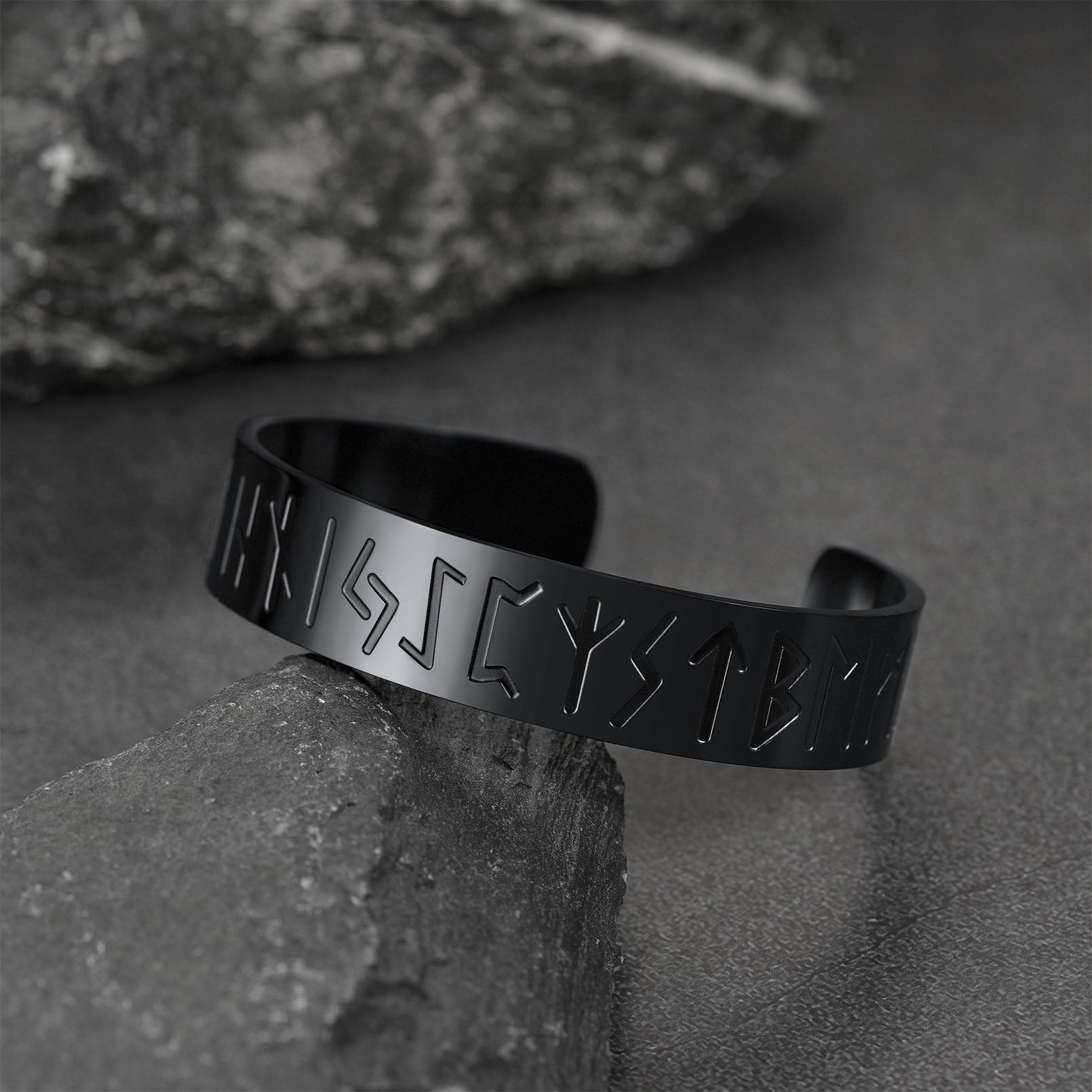 FaithHeart Viking Rune Cuff Bracelet For Men FaithHeart