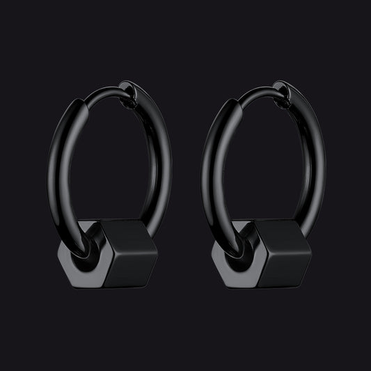 FaithHeart Punk Hexagon Hoop Earrings For Men FaithHeartimg