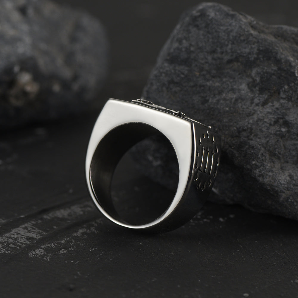 FaithHeart Vintage Independence Day Stainless Steel 1776 Ring for Men FaithHeart