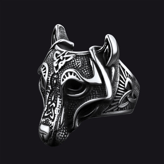 FaithHeart Viking Celtic Wolf Ring for Men Stainless Steel FaithHeartimg