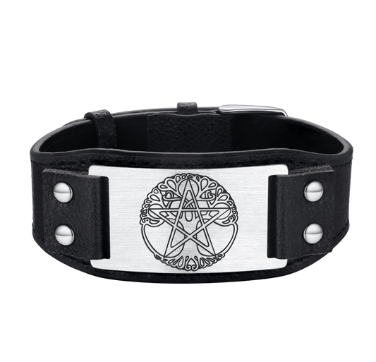 FaithHeart Tree of Life Cuff Bracelet Vintage Pentacle Bracelet FaithHeartimg