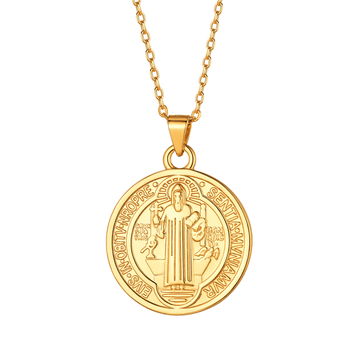 FaithHeart Sterling Silver Saint Benedict Necklace FaithHeart