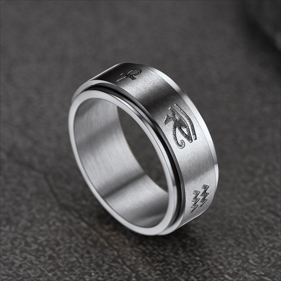 FaithHeart Egyptian Eye Of Horus Spinning Fidget Anxiety Ring FaithHeart