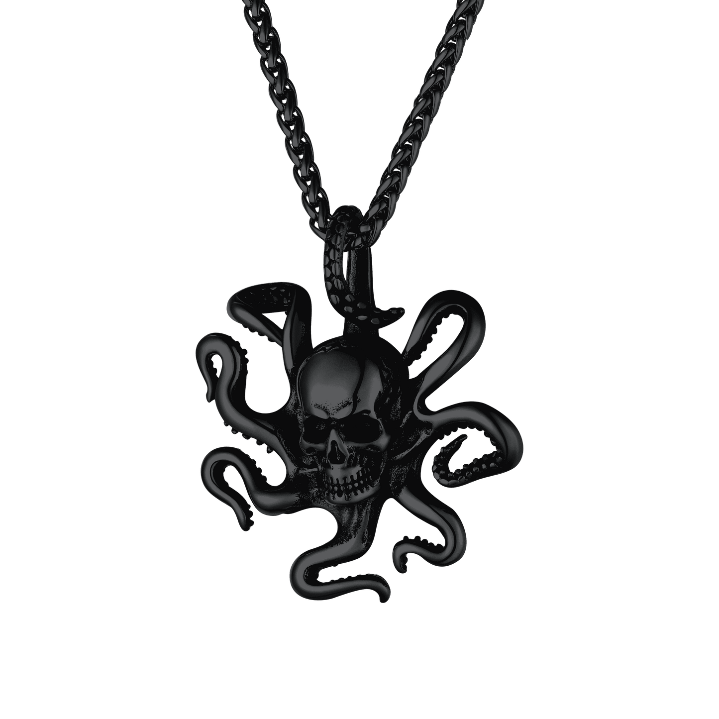 FaithHeart Gothic Octopus Skull Necklace For Men FaithHeart