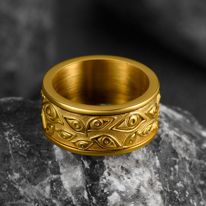 FaithHeart Evil Eye Ring Fidget Anxiety Ring For Men FaithHeart