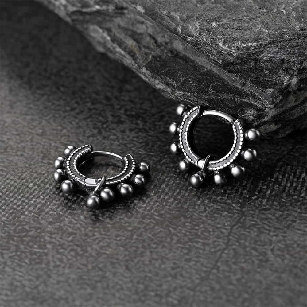 FaithHeart Sterling Silver Cartilage Huggie Hoop Earrings For Men FaithHeart