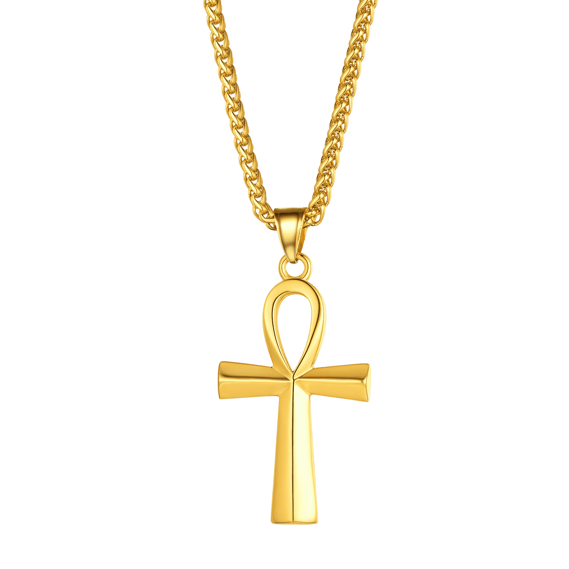 FaithHeart Egyptian Ankh Cross Necklace For Men FaithHeart