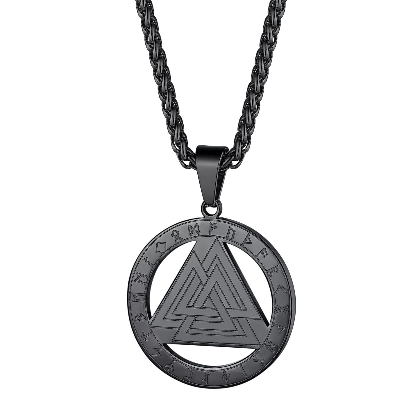 FaithHeart Viking Rune Valknut Necklace for Men FaithHeart