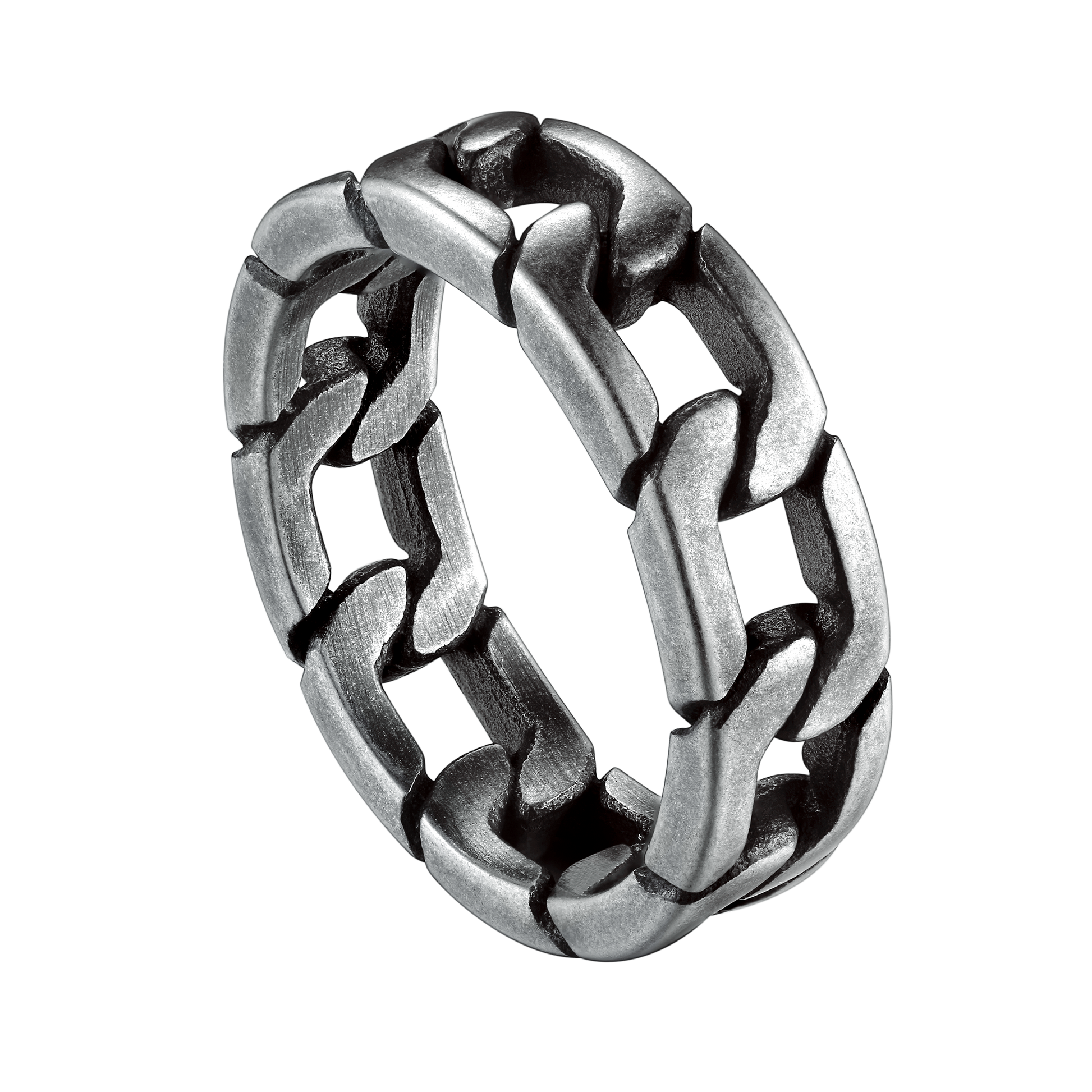 FaithHeart Chunky Cuban Link Ring For Men Stainless Steel FaithHeart