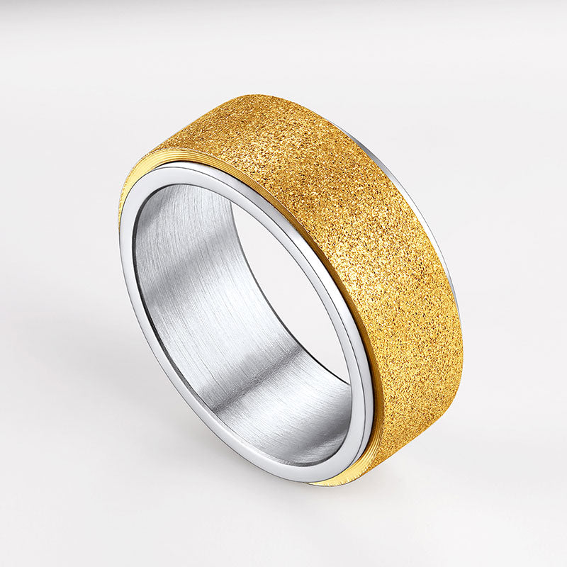 FaithHeart Glitter Finish Fidget Ring for Anxiety Stainless Steel FaithHeart