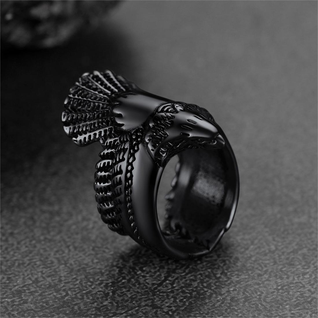 FaithHeart Vintage Retro Eagle Ring For Men Stainless Steel FaithHeart