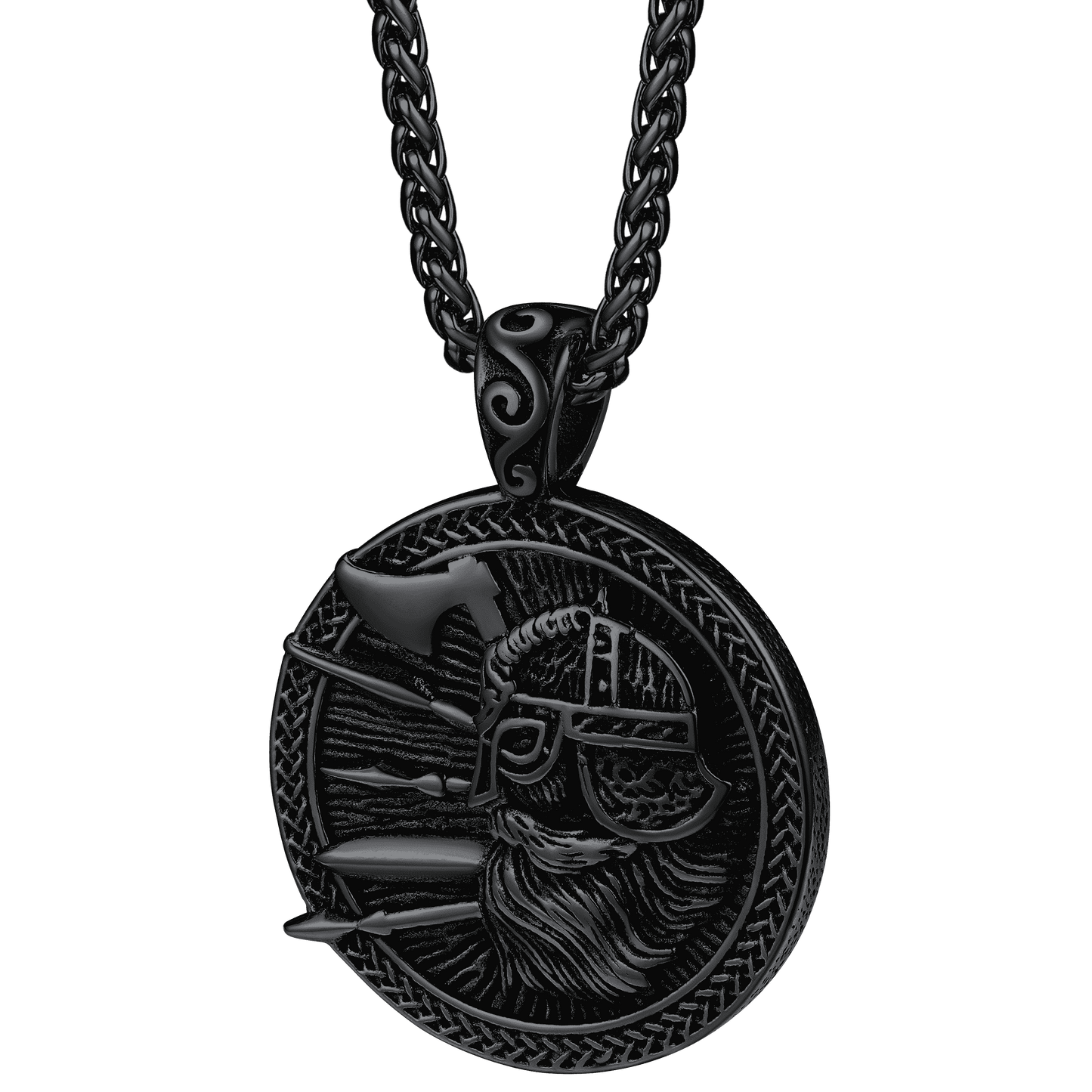 FaithHeart Norse Viking Odin Warrior Pendant Necklace for Men FaithHeart