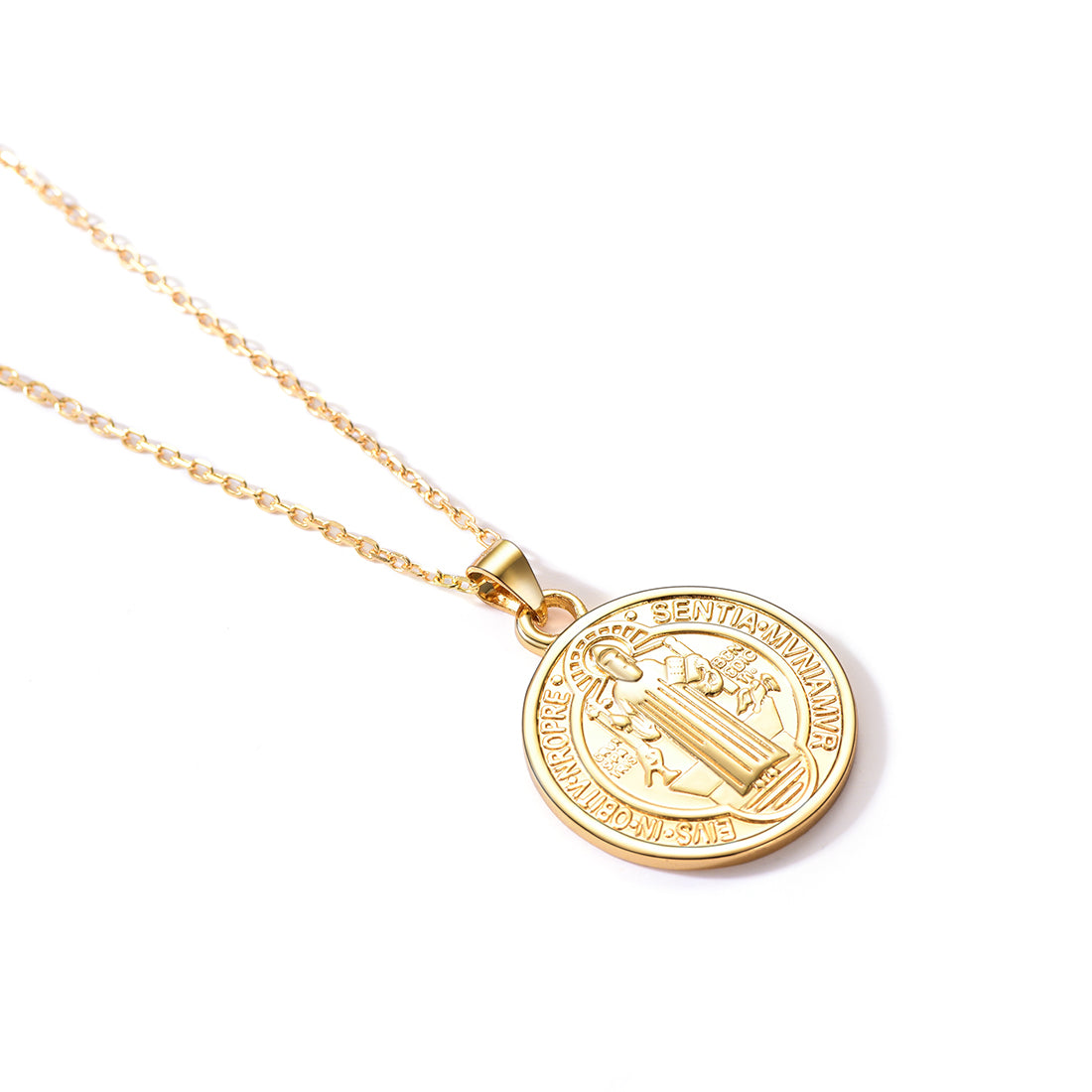 FaithHeart Sterling Silver Saint Benedict Necklace FaithHeart
