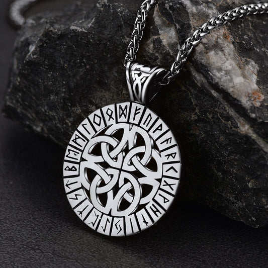 FaithHeart Norse Viking Runes Celtic Knot Necklace For Men FaithHeartimg