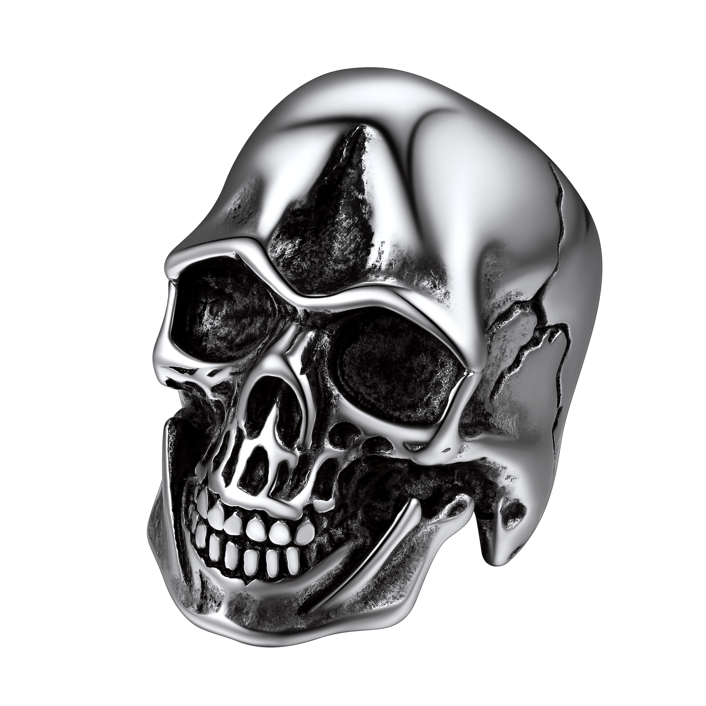 FaithHeart Gothic Biker Skull Ring For Men FaithHeart