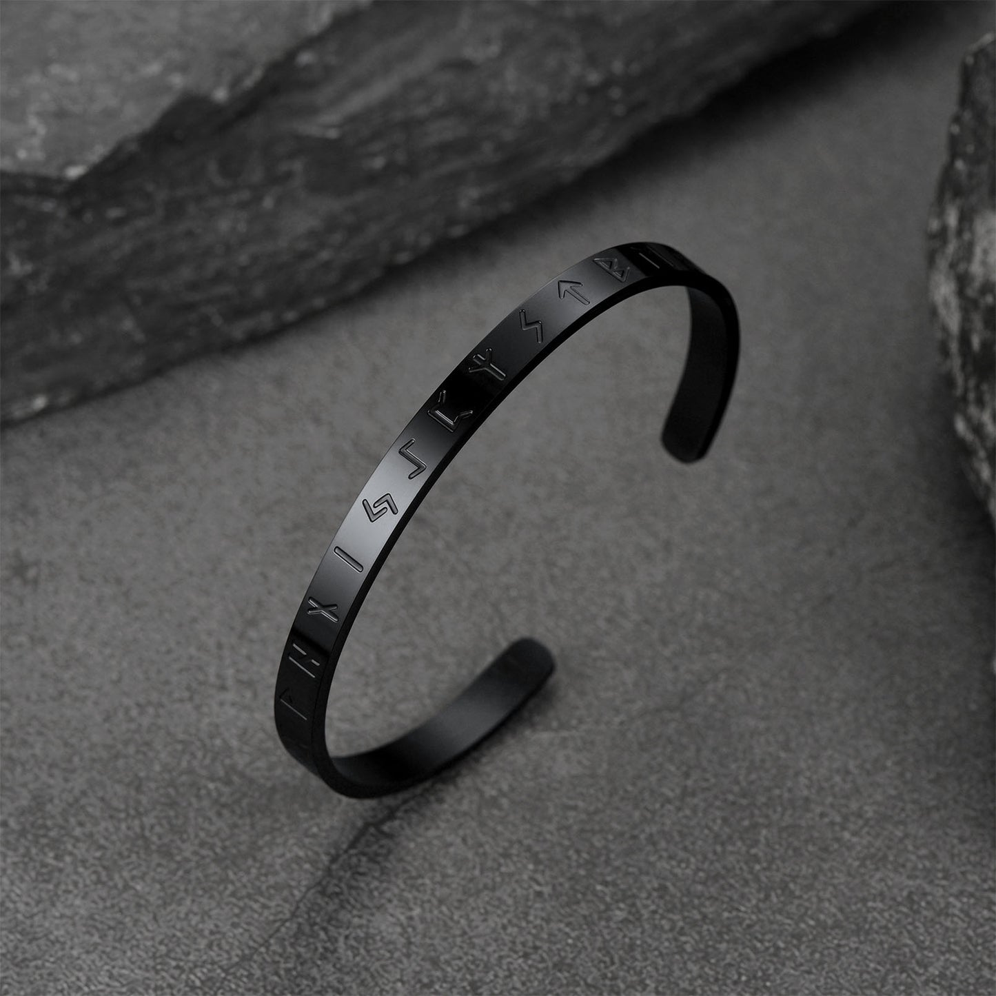 FaithHeart Norse Viking Runes Cuff Bracelet For Men FaithHeart