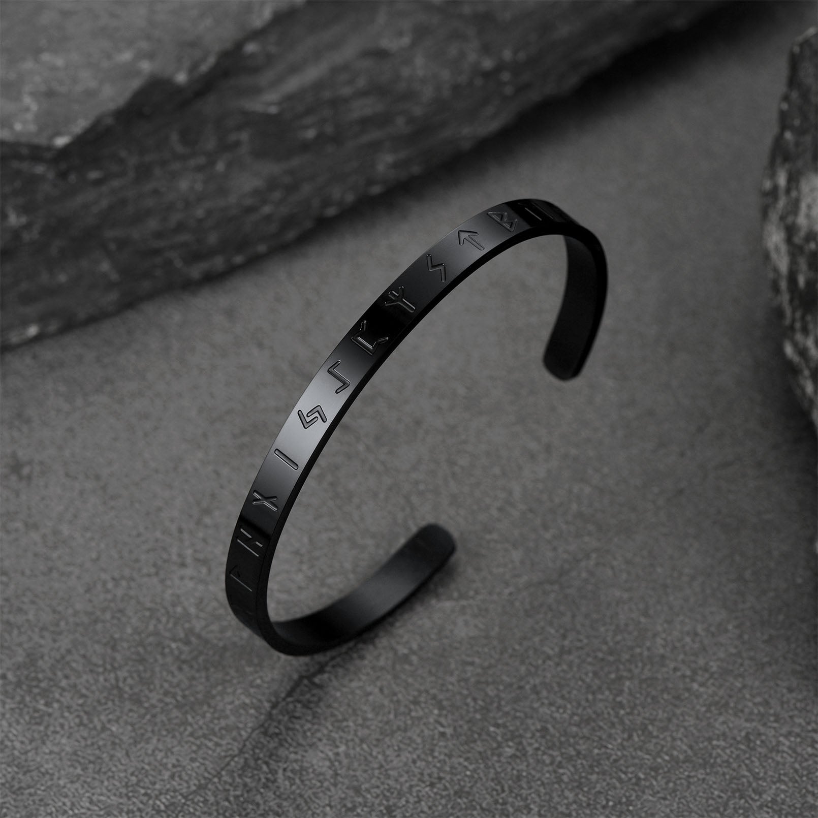 FaithHeart Norse Viking Runes Cuff Bracelet For Men FaithHeart