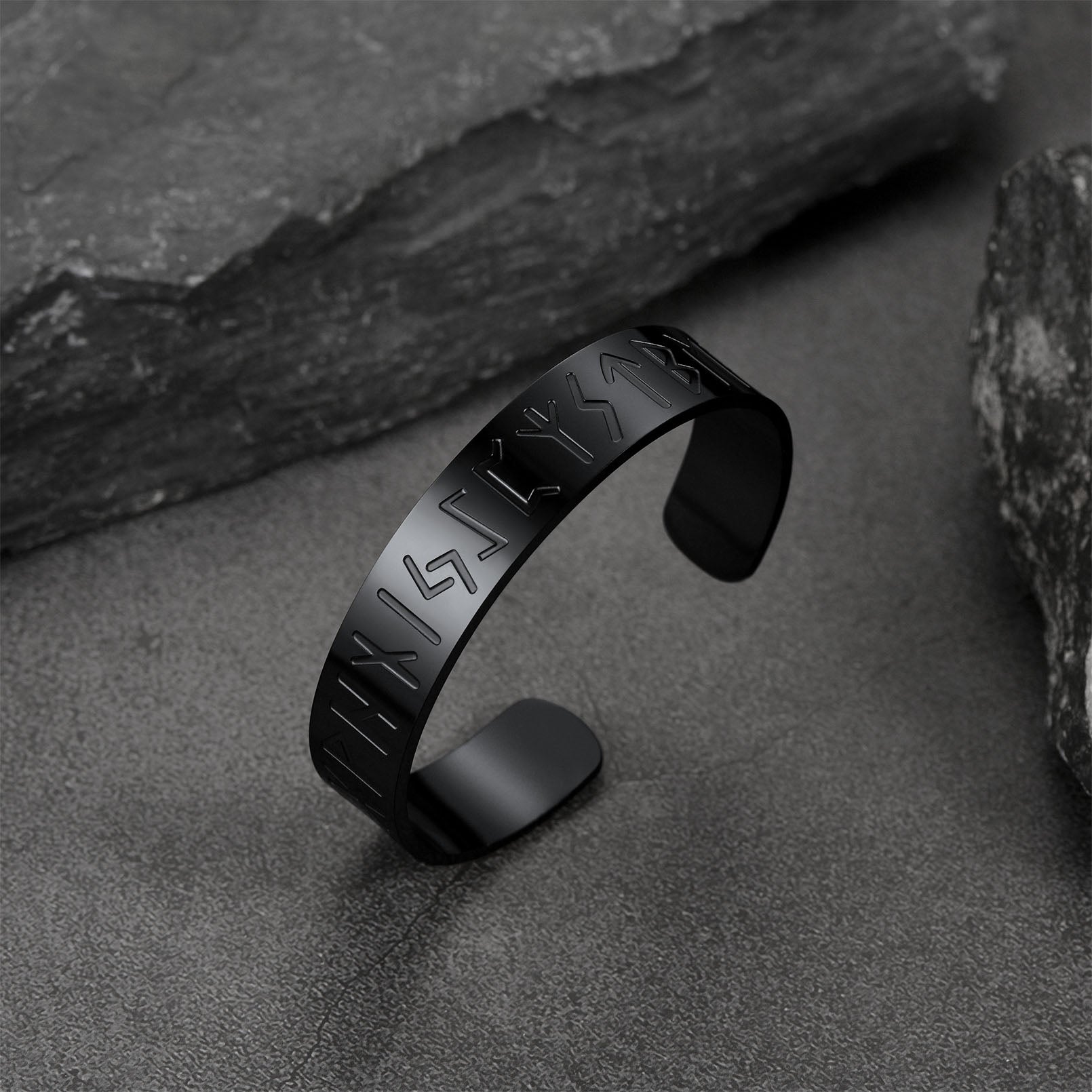 FaithHeart Viking Rune Cuff Bracelet For Men FaithHeart
