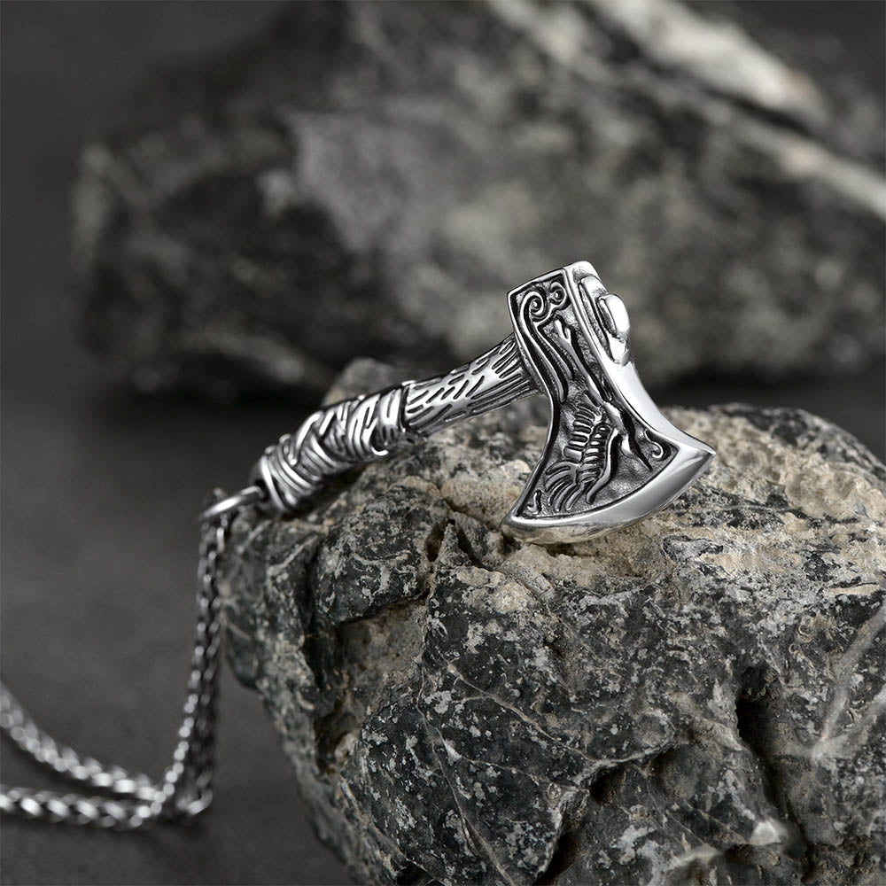 FaithHeart Viking Battle Axe Necklace for Men FaithHeart