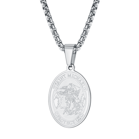 FaithHeart St. Michael Necklace Archangel Michael Medal Pendant FaithHeartimg