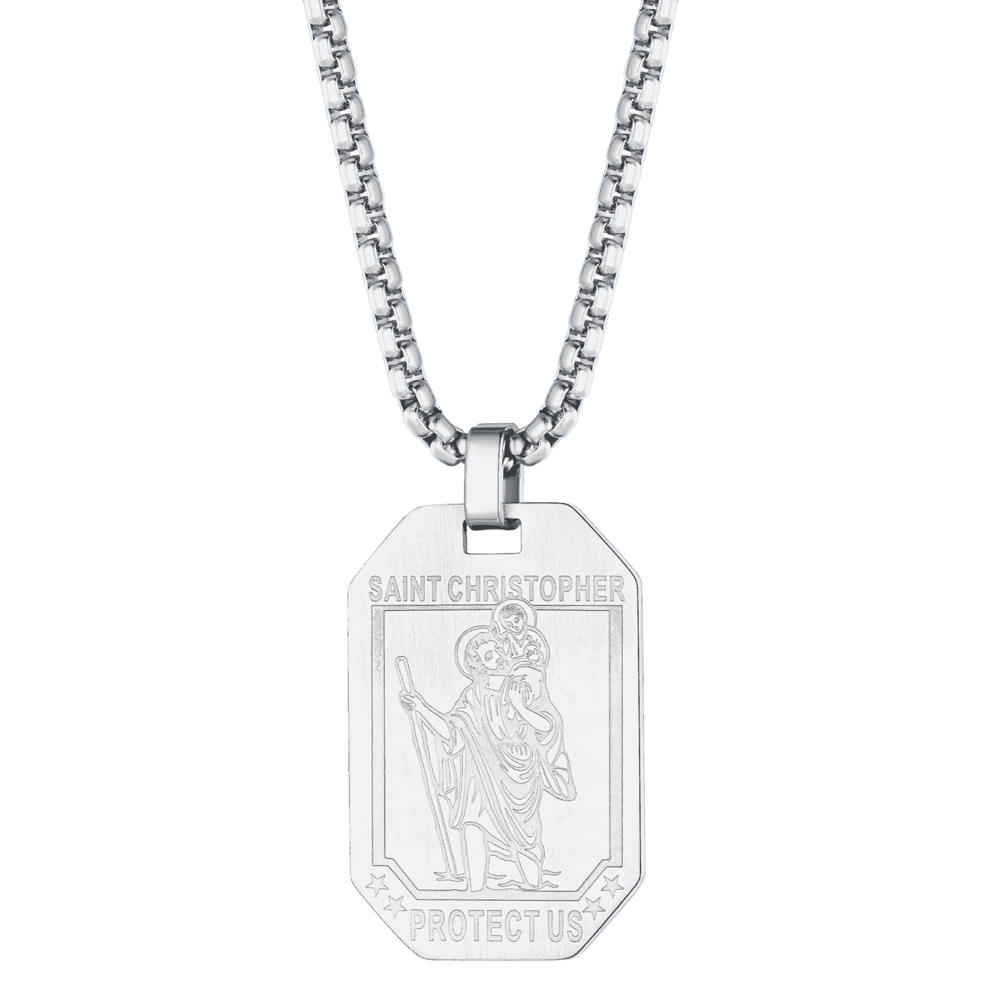 FaithHeart St. Christopher Dog Tag Necklace Medal Jewelry FaithHeart