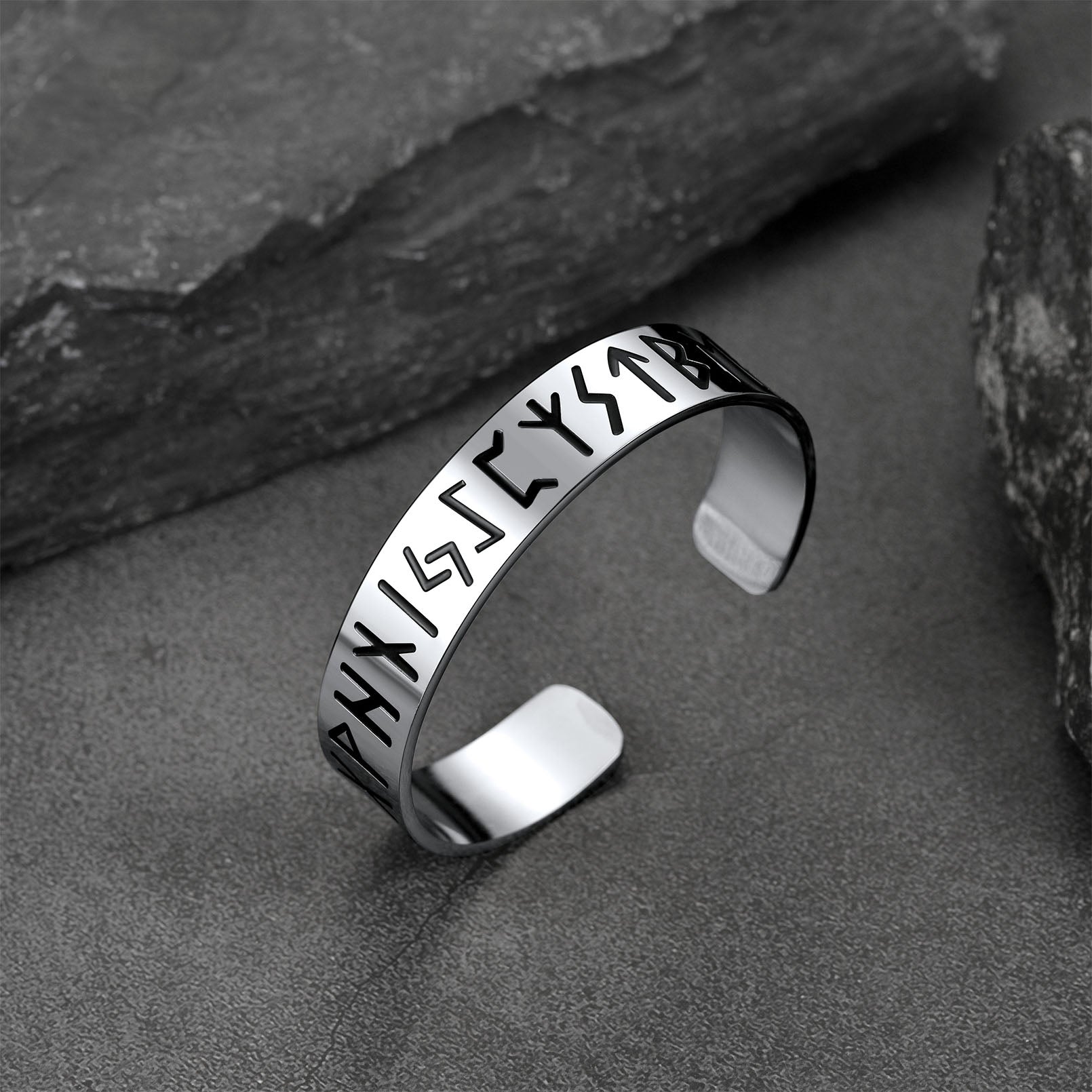 FaithHeart Viking Rune Cuff Bracelet For Men FaithHeart
