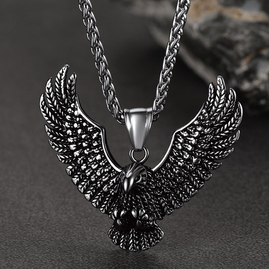 FaithHeart Vintage Eagle Necklace Stainless Steel Pendant for Men FaithHeartimg
