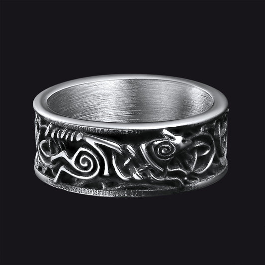 FaithHeart Viking Celtic Wolf Ring For Men FaithHeartimg