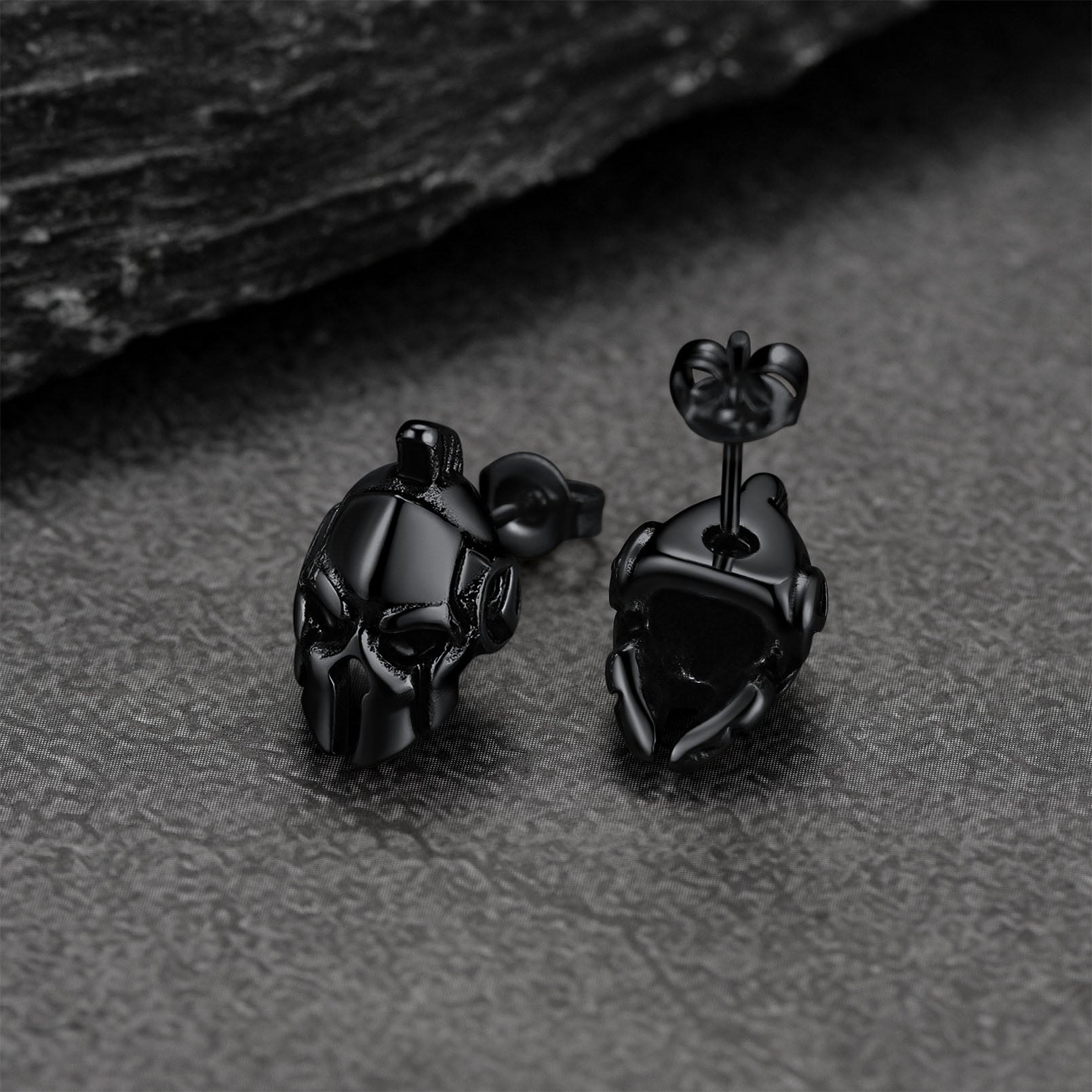 FaithHeart Spartan Helmet Stud Earrings For Men FaithHeart