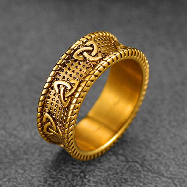 FaithHeart Viking Celtic Knot Band Ring For Men FaithHeart