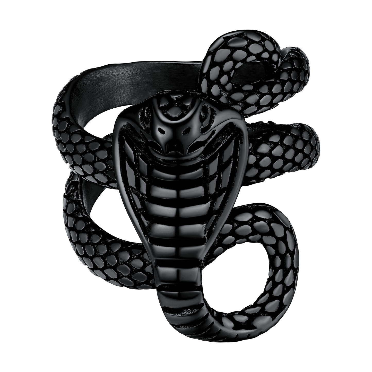 FaithHeart Gothic Punk Cobra Snake Ring For Men FaithHeart