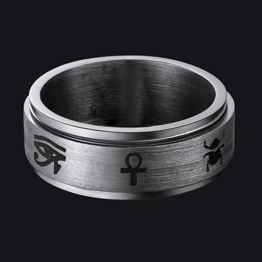 FaithHeart Egyptian Eye Of Horus Spinning Fidget Anxiety Ring FaithHeartimg