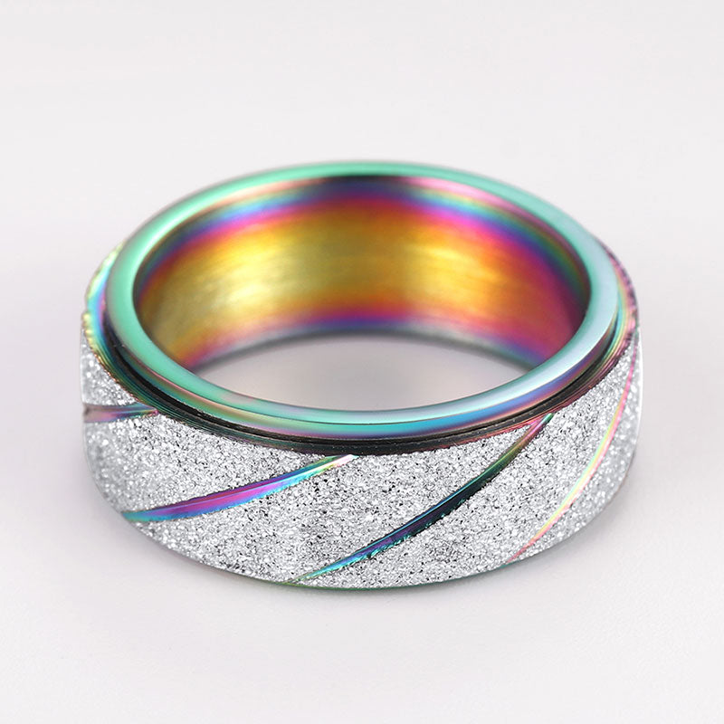 FaithHeart Men's Fashion Fidget Ring for Anxiety Stainless Steel FaithHeart