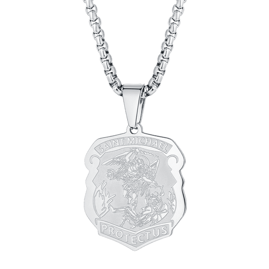 FaithHeart The Archangel St. Michael Necklace Medal Shield Pendant FaithHeartimg