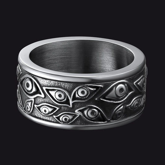 FaithHeart Evil Eye Ring Fidget Anxiety Ring For Men FaithHeartimg