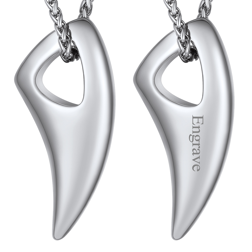 FaithHeart Norse Viking Wolf Tooth Spear Pendant Necklace for Men FaithHeart