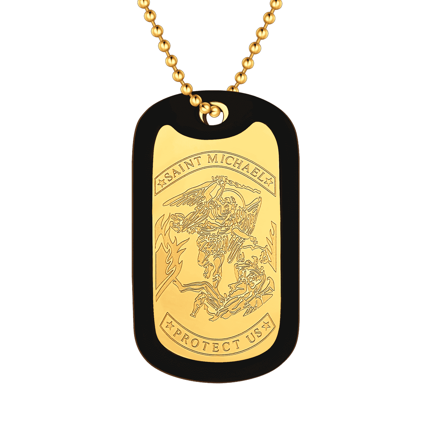 FaithHeart Military Saint Michael Necklace Dog Tag for Men FaithHeart