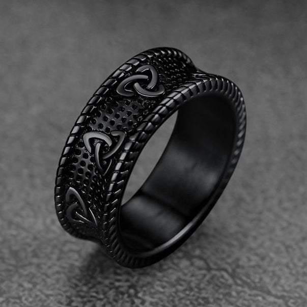 FaithHeart Viking Celtic Knot Band Ring For Men FaithHeart
